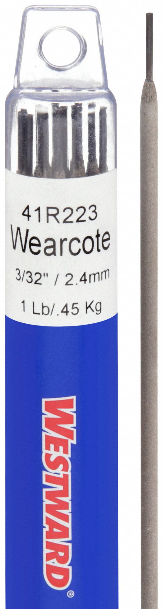 Hardfacing Stick Electrode: Wearcote, 3/32 in x 14 in, 1 lb, 58 HRC