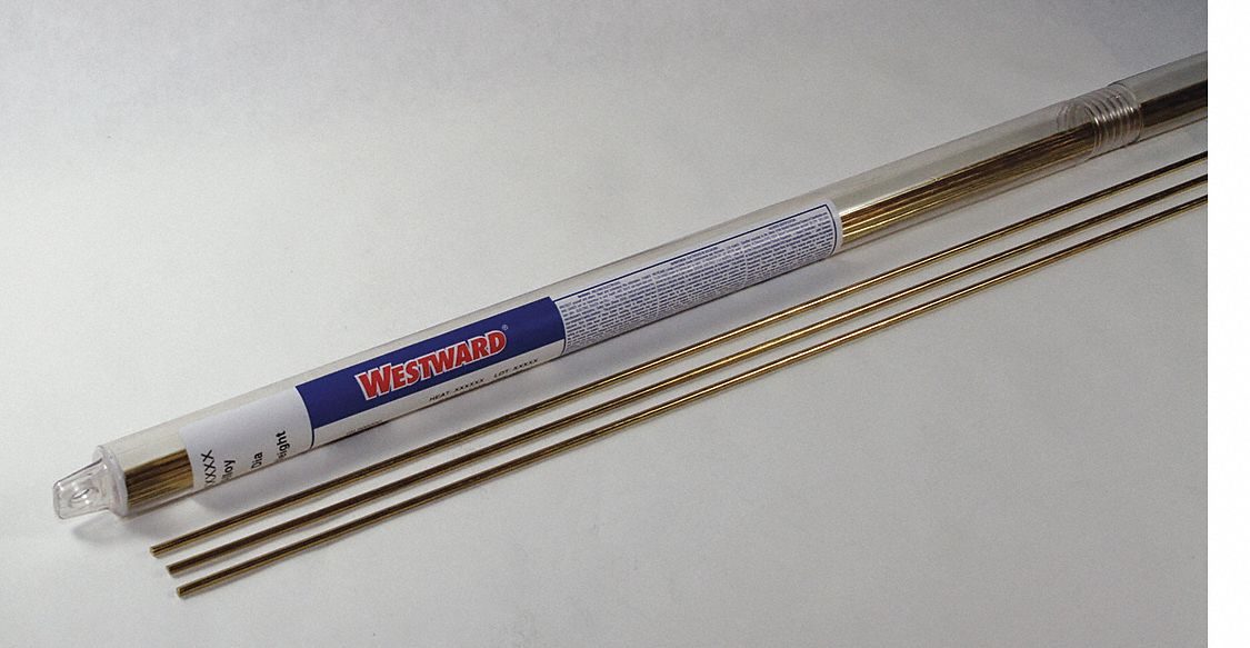 WESTWARD Brazing Alloy, RBCuZnC X, 1/16 In, 1 lb. 41R22541R225