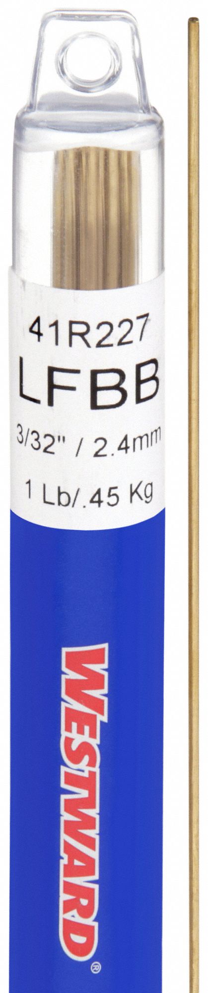Brazing Alloy: Low-Fuming Bronze, 0%, RBCuZn-C, 3/32 in x 36 in, Bare