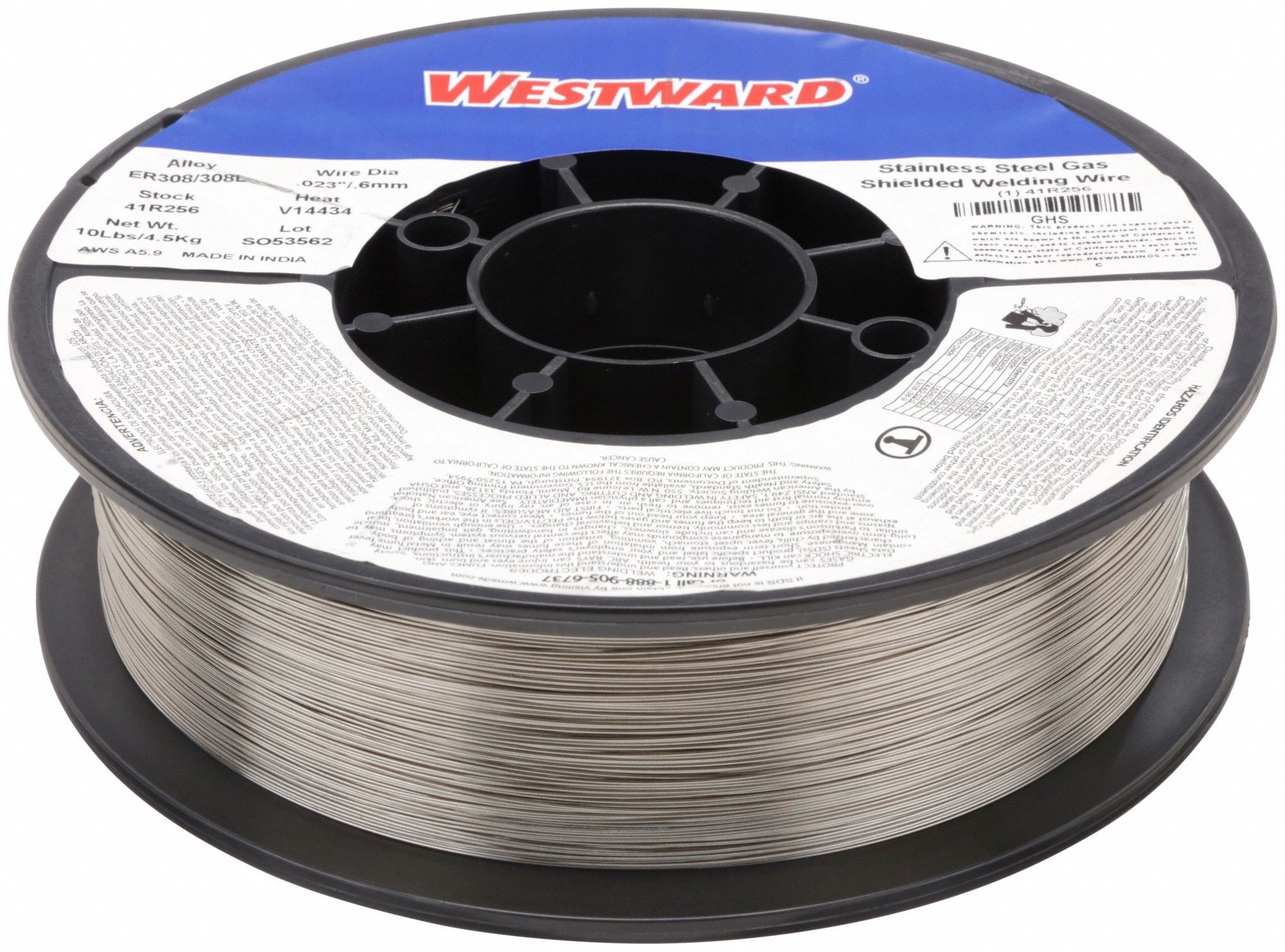 MIG Welding Wire: Stainless Steel, ER308/308L, 0.023 in, 10 lb