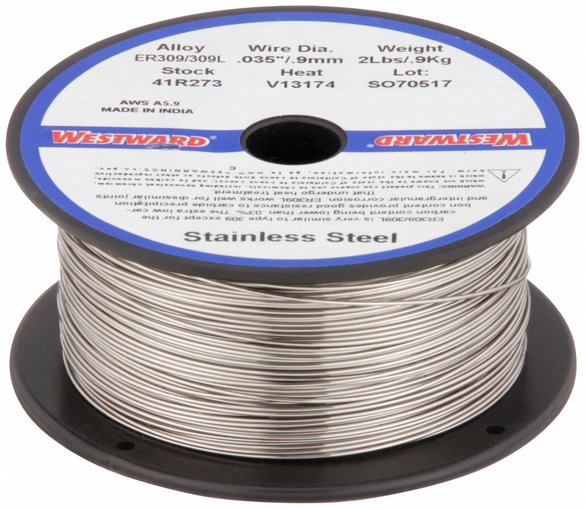 MIG Welding Wire: Stainless Steel, ER309/309L, 0.035 in, 2 lb