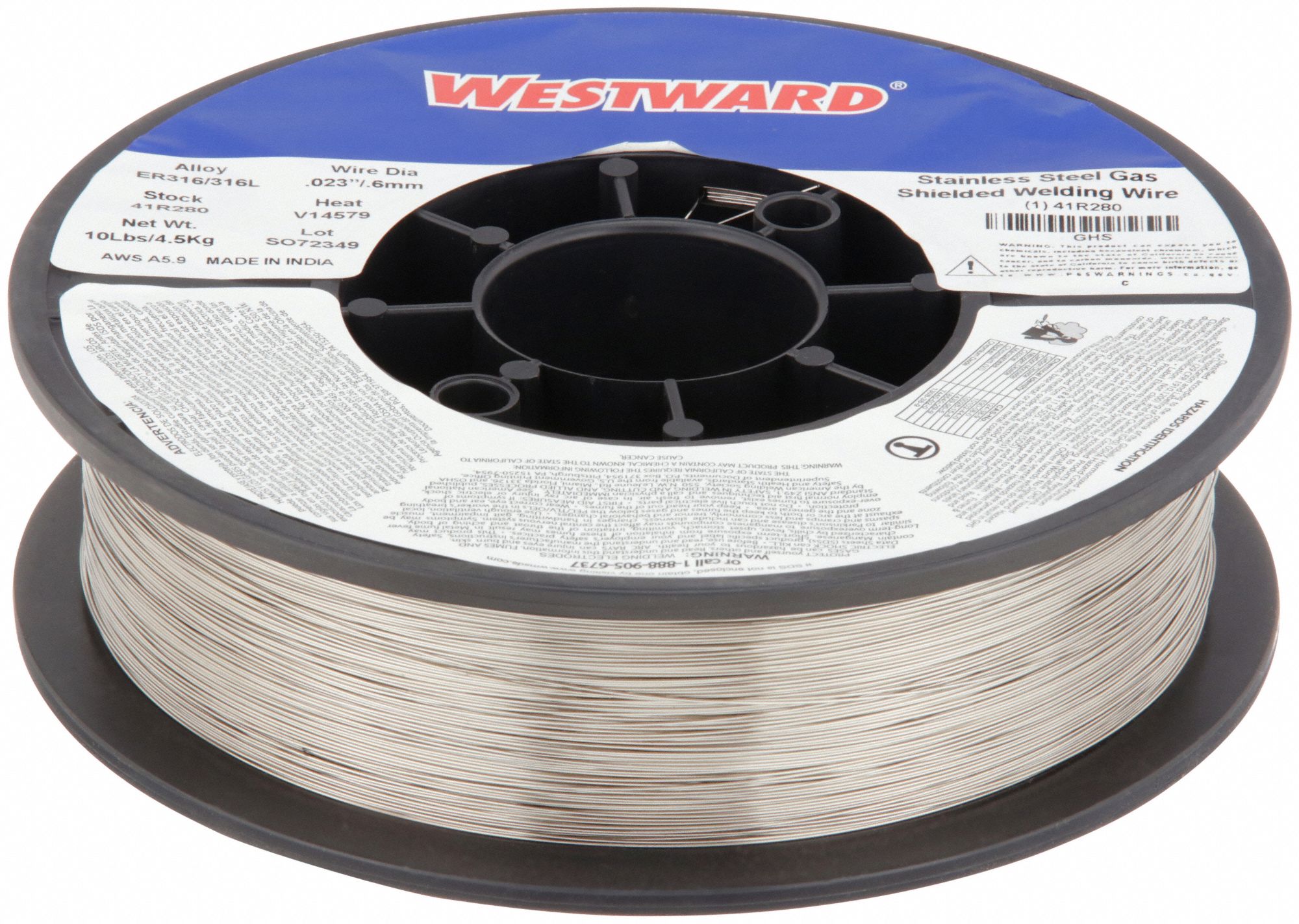 MIG Welding Wire: Stainless Steel, ER316/316L, 0.023 in, 10 lb