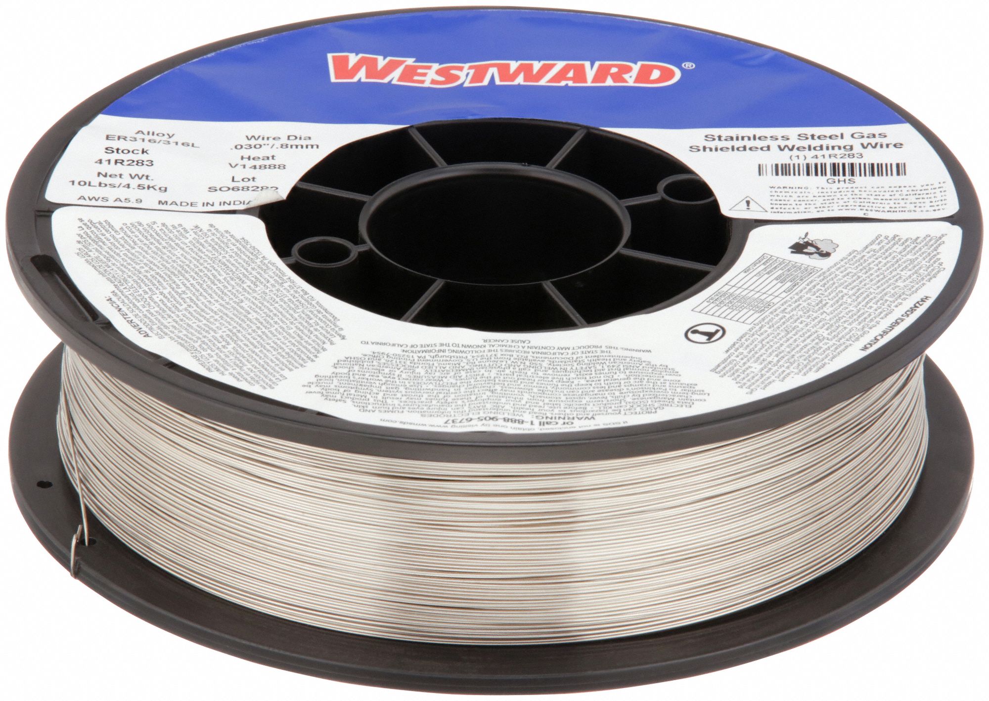 MIG Welding Wire: Stainless Steel, ER316/316L, 0.03 in, 10 lb