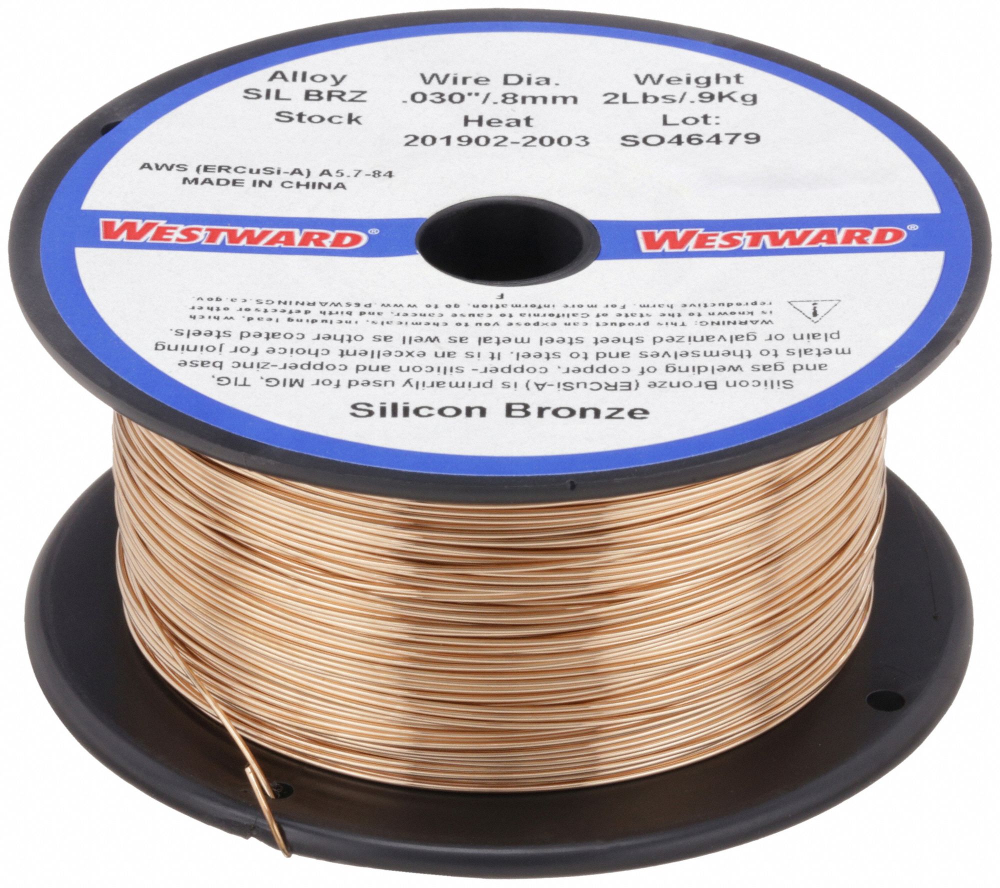 MIG Welding Wire: Copper, ERCuSi-A, 0.03 in, 2 lb