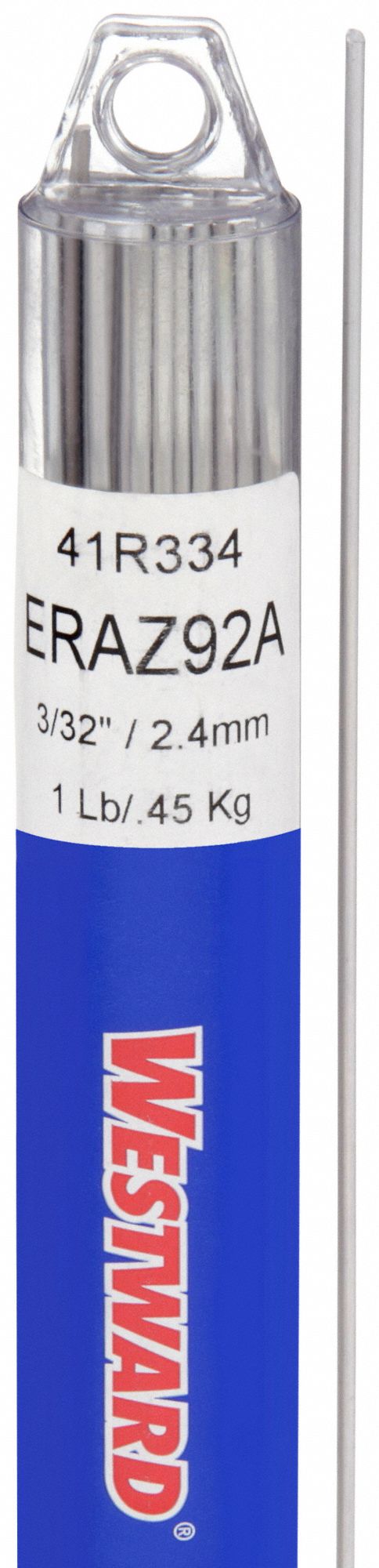 TIG Welding Rod: Magnesium, ERAZ92A, 3/32 in x 36 in, 1 lb