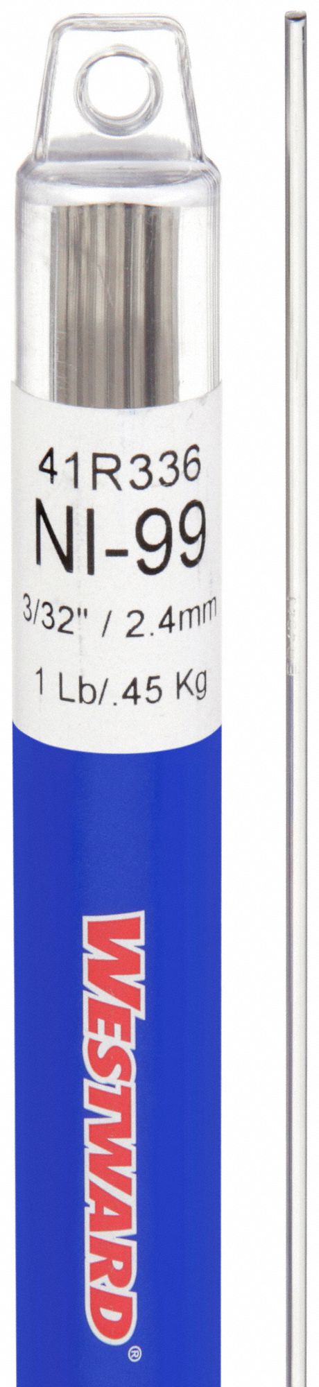 TIG Welding Rod: Cast Iron, ERNi-CI, 3/32 in x 36 in, 1 lb