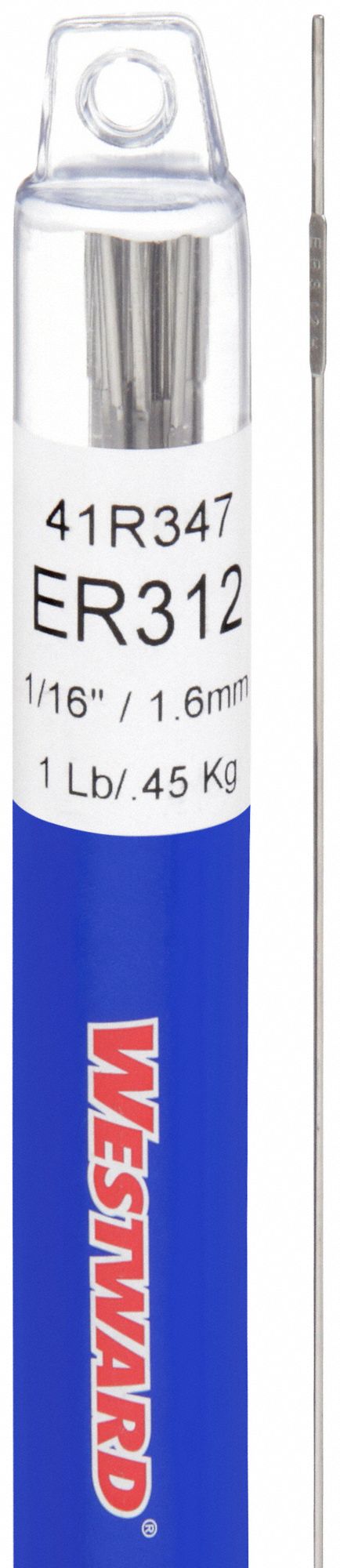 TIG Welding Rod: Stainless Steel, ER312, 1/16 in x 36 in, 1 lb