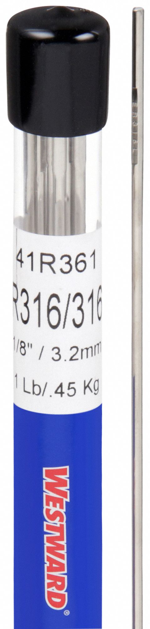 TIG Welding Rod: Stainless Steel, ER316/316L, 1/8 in x 36 in, 1 lb