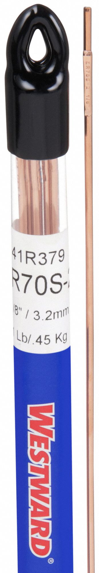 TIG Welding Rod: Carbon Steel, ER70S-2, 1/8" x 36", 1 lb