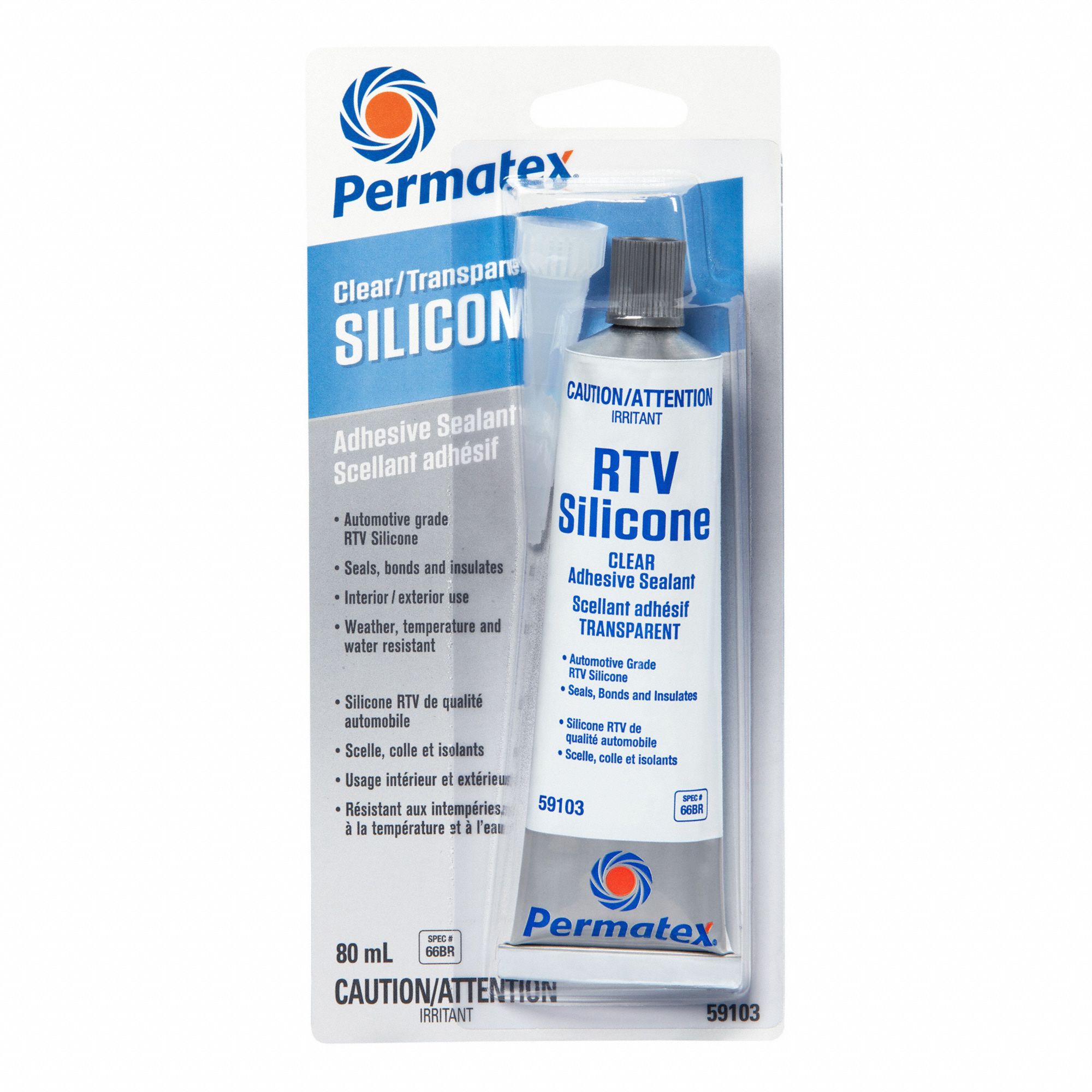 ADHESIVE SEALANT, RTV, NON-SAG PASTE, TEMP RANGE -59 TO 204 ° C, CURE 24 HR, CLEAR, 205 G, SILICONE