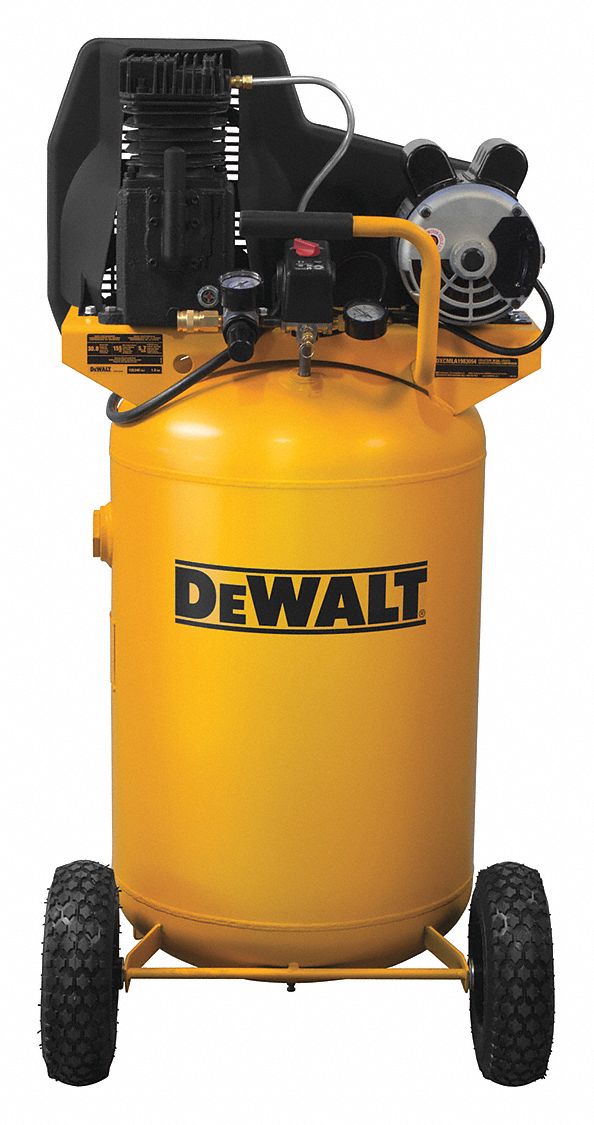 Portable Compressor: Splash Lubricated/Synthetic Oil, 30 gal, Vertical, 1.9 hp, 120V AC