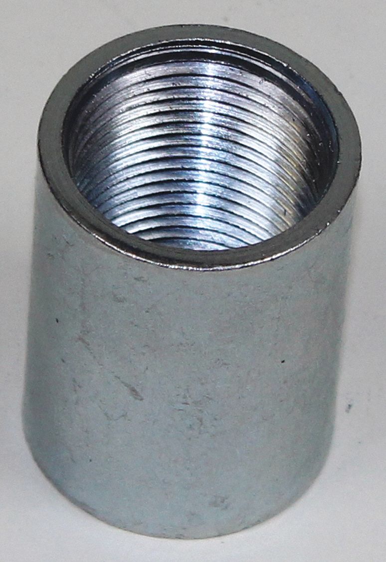 Coupling, 1/2 in., GRC: Steel, 1/2 in Trade Size, 1 5/8 in Overall Lg, IMC/RMC