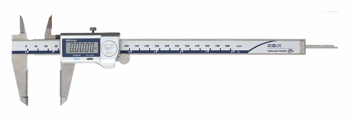ABSOLUTE DIGITAL CALIPER,0 TO 8 IN