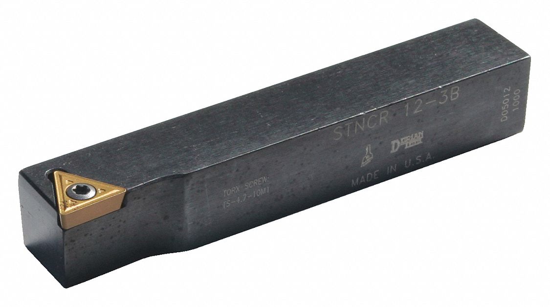 Indexable Turning Toolholder: STNC Toolholder, TCMT Insert, Triangle, 3-1/2 in Overall Lg