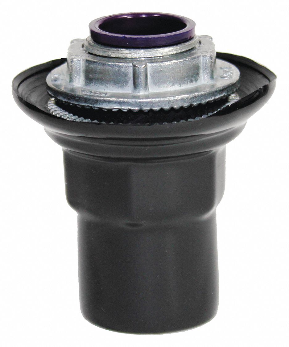 3/4 in Trade Size, 2 7/32 in Overall Lg, Hubs for PVC Coated Metal