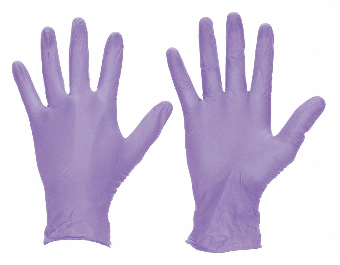 GANTS,M,8MIL,SANS POUDRE,MANCHETTE ALLONGÉE,BLEU,12PO DE L,100PQT