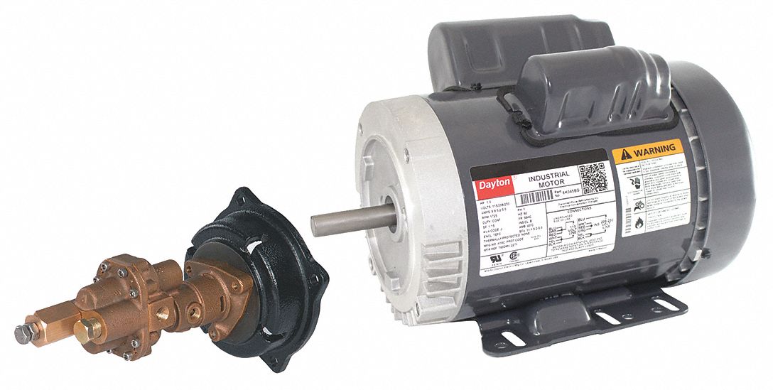 DAYTON Rotary Gear Pump, Pump Type Close Coupled, 1 HP, Voltage 115/230 41TK0641TK06 Grainger