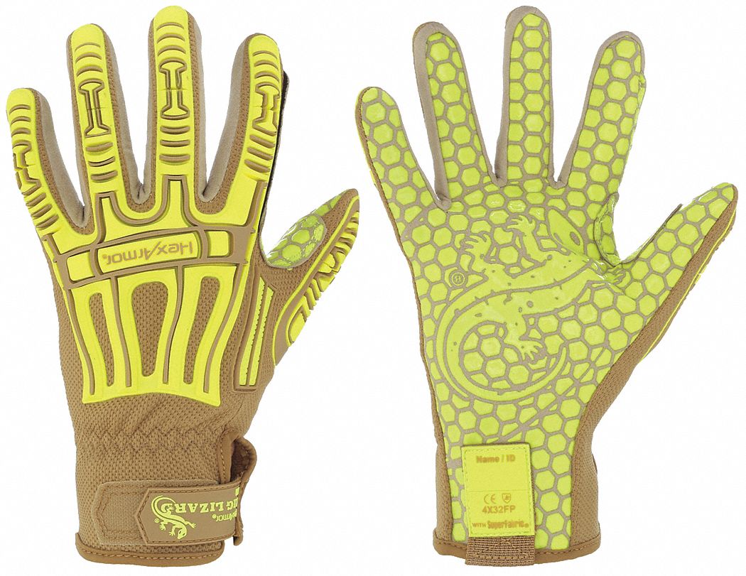 Mechanics Gloves, 3XL/12, 10", PR