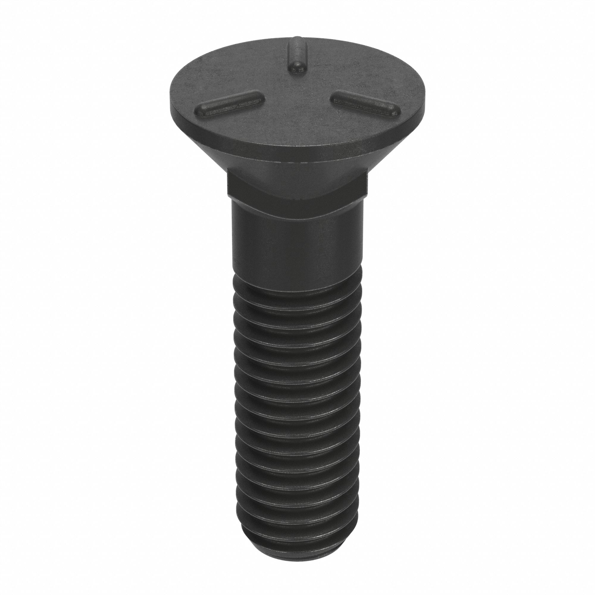 PLOW BOLT, SQUARE, STEEL, GRADE 5, BLACK OXIDE, ½"-13 THREAD, 2 IN FASTENER L, 2A, 10 PK