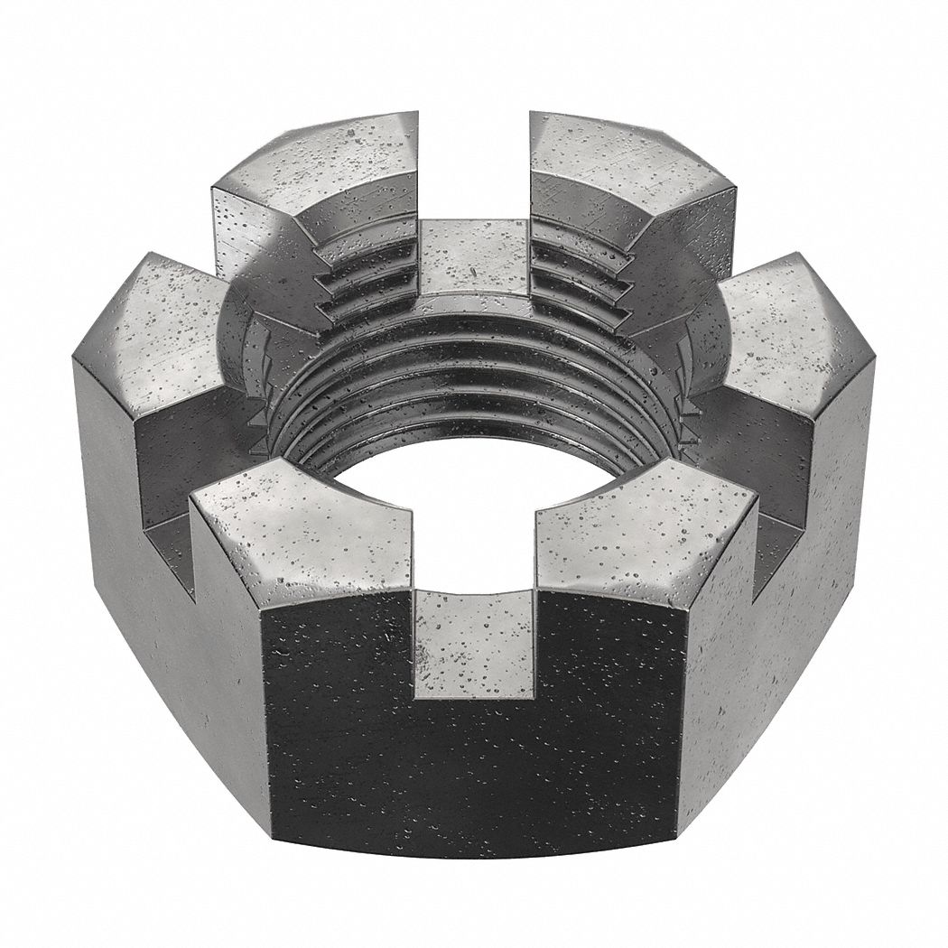 3/4-16 SAE Castle Nut - Single Industrial Grade Nut For Automotive & Machinery