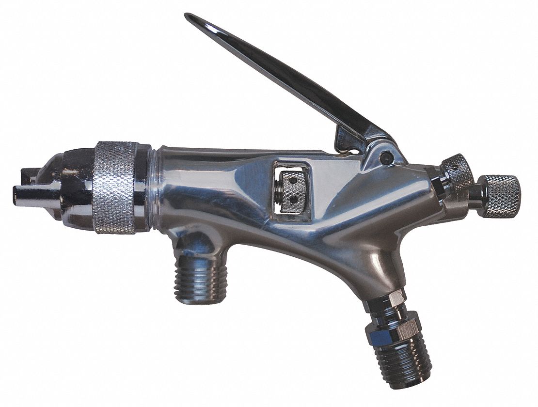 DEVILBISS Conventional Spray Gun: 10 in Pattern Size, 8 fl oz Cup Capacity,  3 cfm @ 30 psi