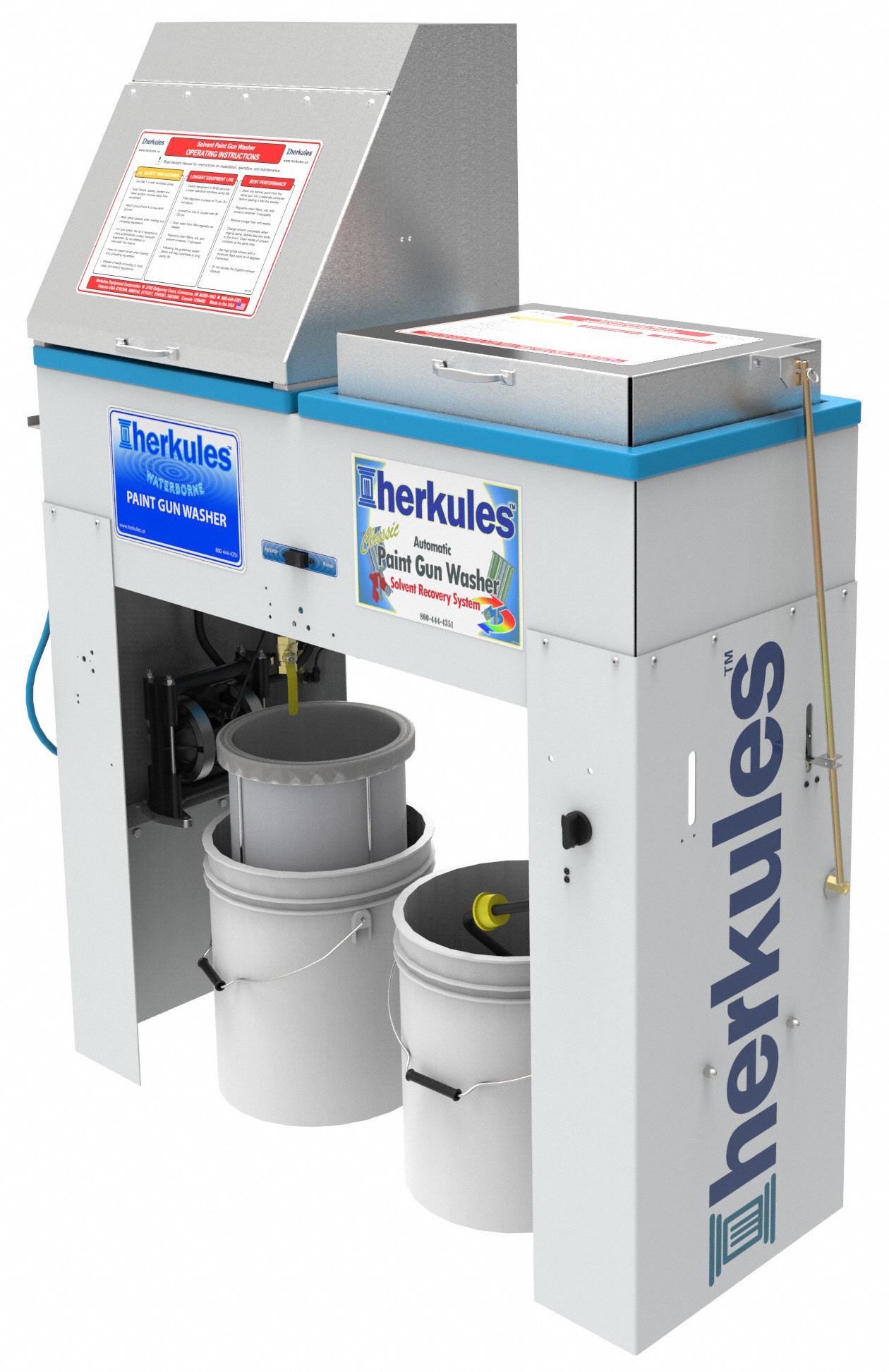 Parts Washer: For Solvent/Water-Based Solution Base Type, Auto/Manual, 5 gal Drum Capacity