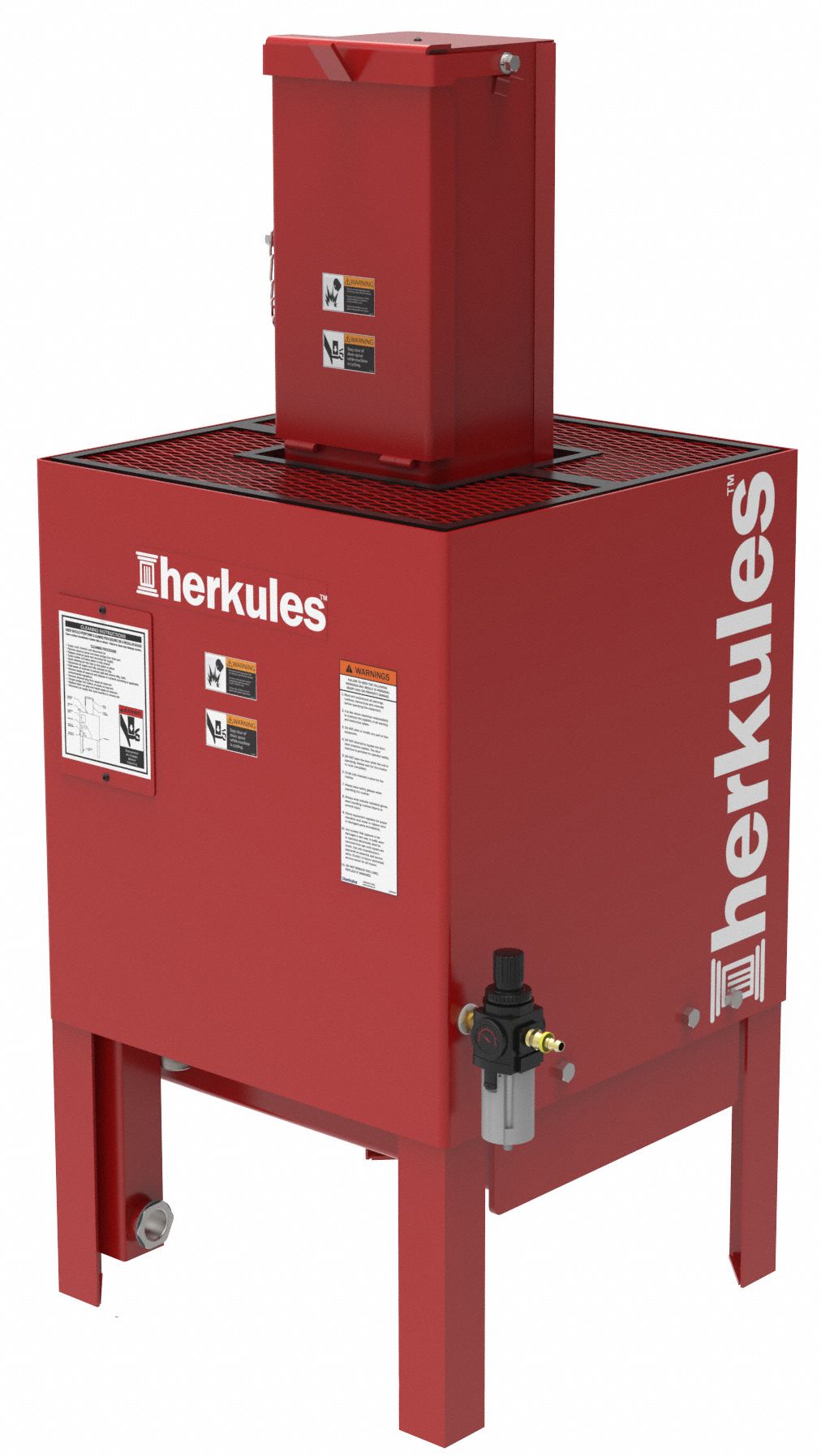 HERKULES Oil Filter Crusher, Air Operated, 17.5 ton Maximum Crushing