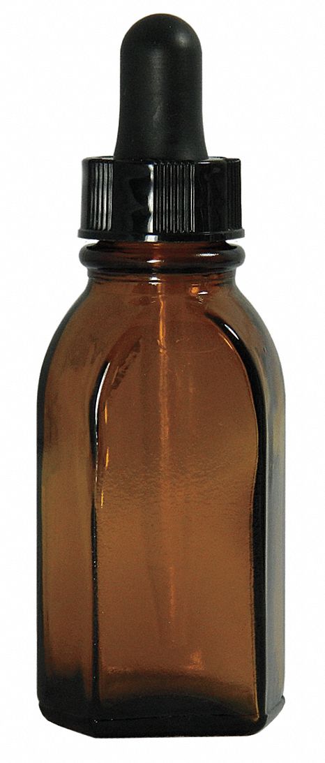 Dropper Bottle: Glass, 30 mL Capacity - mL, 1 fl oz Capacity - oz, Amber, 29 mm Body Dia, Type III