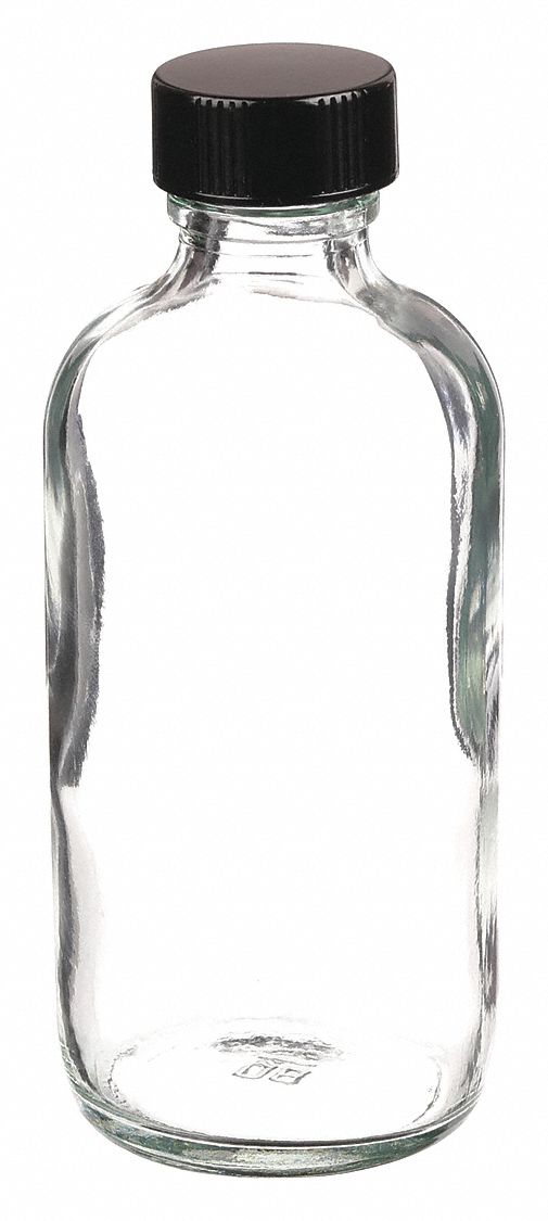 Bottle: Glass, 120 mL Capacity - mL, 4 fl oz Capacity - oz, 48 mm Body Dia, Closure Included, Clear