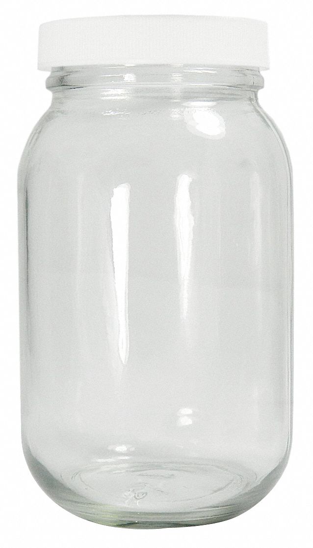 Bottle: Glass, 120 mL Capacity - mL, 4 fl oz Capacity - oz, Clear, Sampling, 51 mm Body Dia, Round