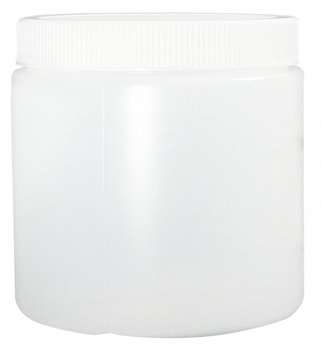 Jar: HDPE, 32 fl oz Capacity - oz, 960 mL Capacity - mL, 94 mm Body Dia, 164 mm Overall Ht, Sampling