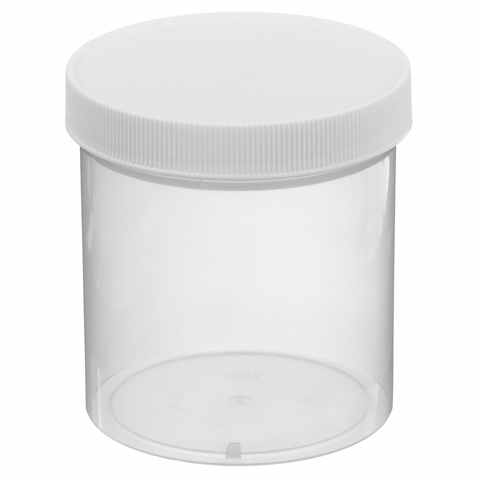Jar: Polypropylene, 16.2 fl oz Capacity - oz, 480 mL Capacity - mL, 89 mm Body Dia, 96 mm Overall Ht