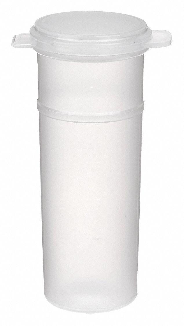 Vial: Polypropylene, 1.5 fl oz Capacity - oz, 45 mL Capacity - mL, Natural, Sample, 23 mm Body Dia