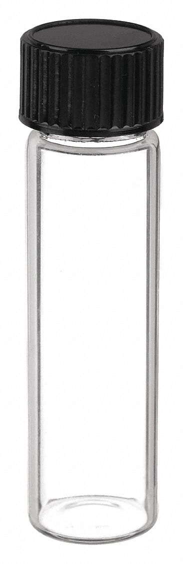 Vial: Borosilicate Glass, 7.5 mL Capacity - mL, 0.25 fl oz Capacity - oz, 144 Vials Included, Clear