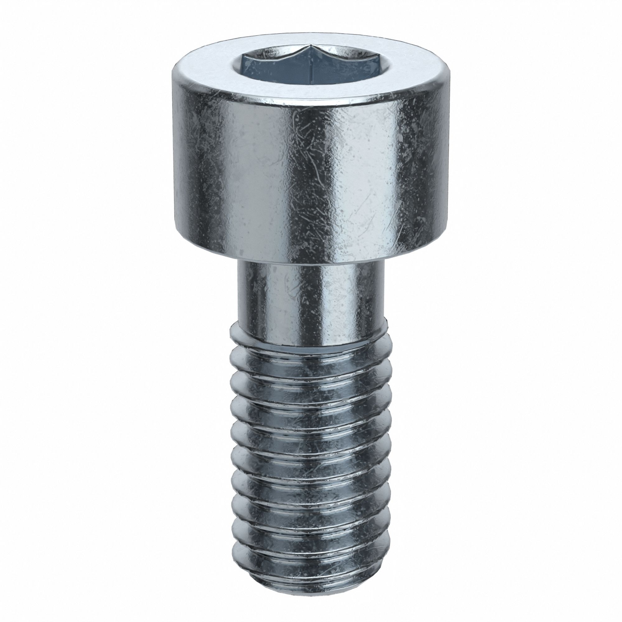 Socket Head Cap Screw: #10-32 Thread Size, 7/16 in Lg, Std, Zinc Plated, Alloy Steel, 100 PK