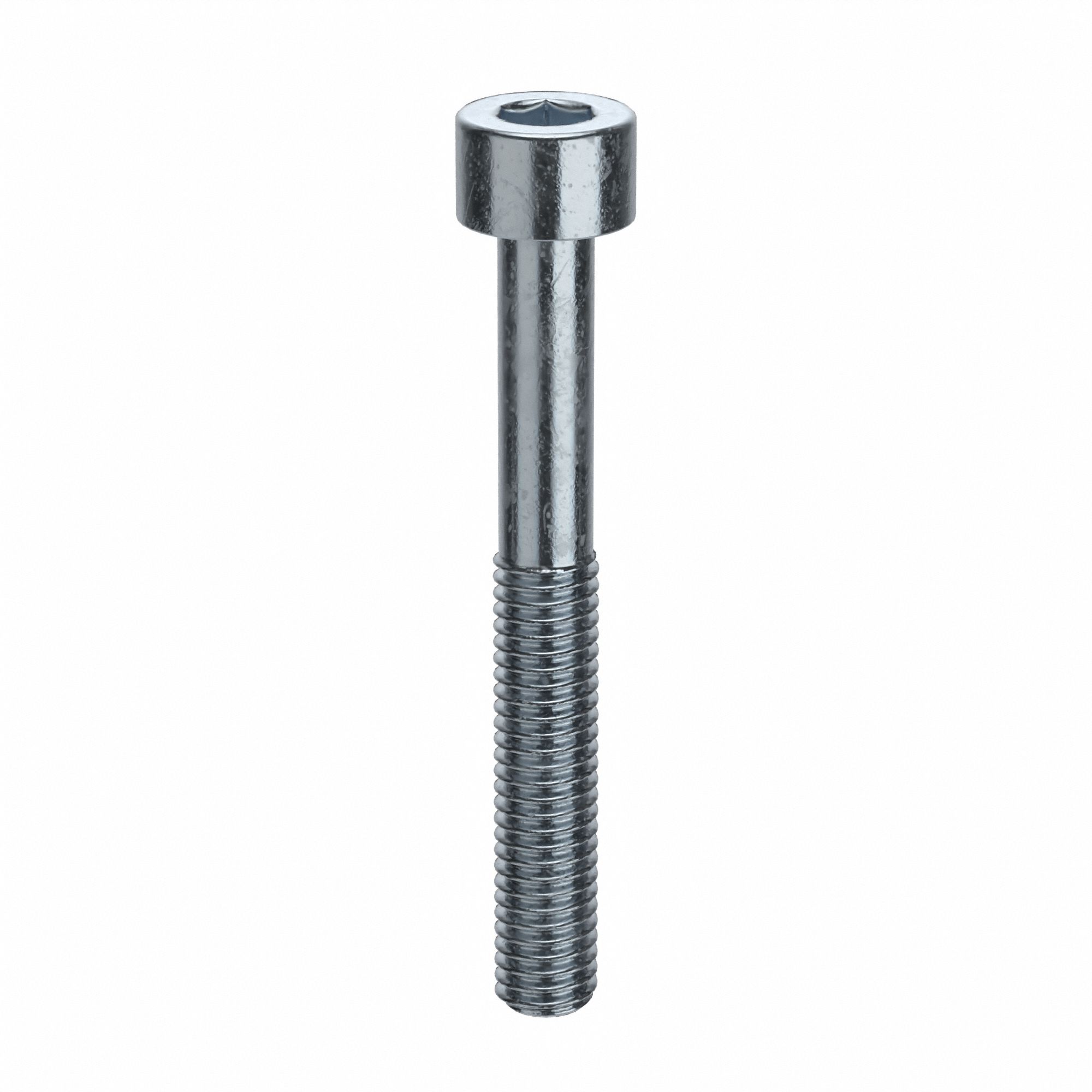 Socket Head Cap Screw: #10-32 Thread Size, 1 1/2 in Lg, Std, Zinc Plated, Alloy Steel, 100 PK