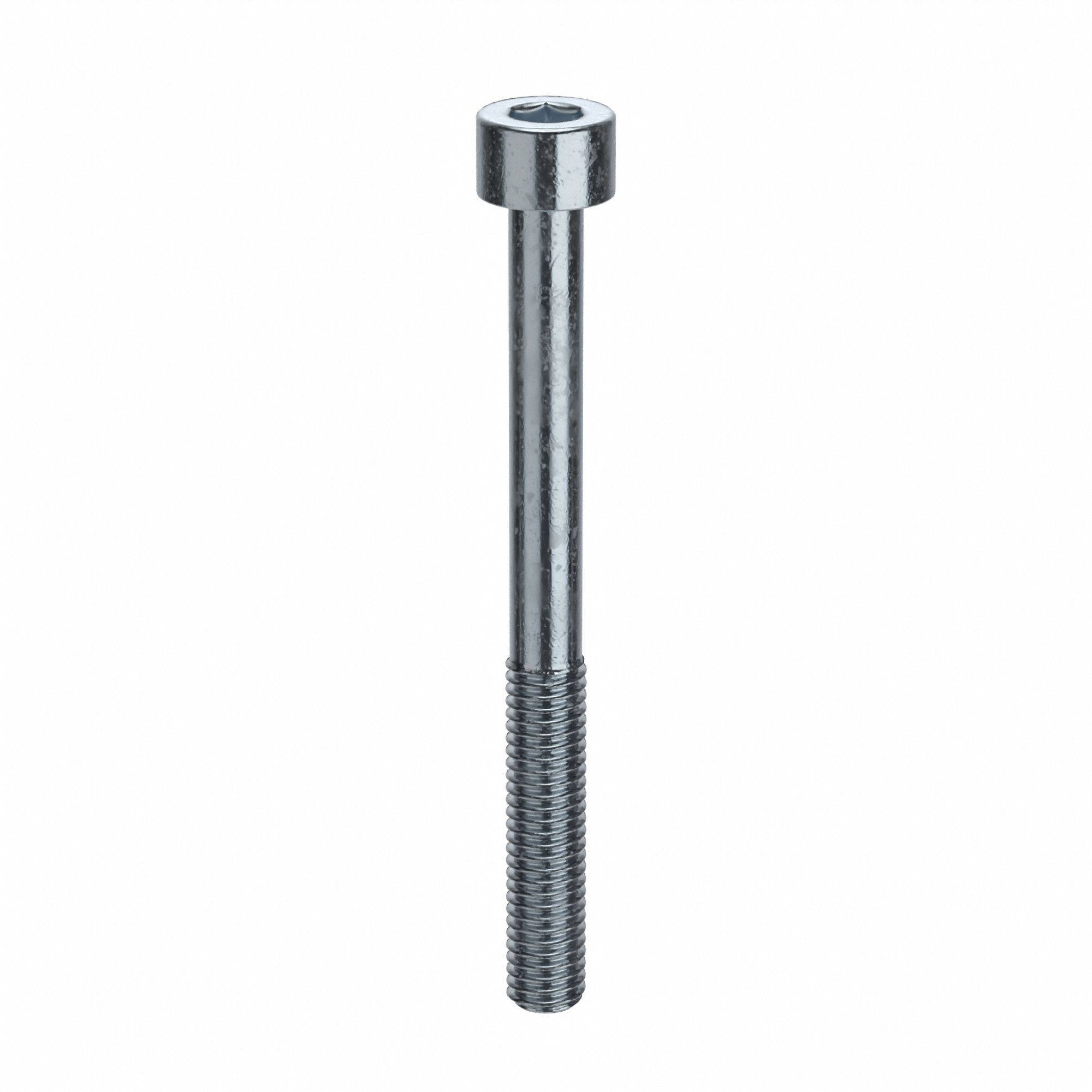 Socket Head Cap Screw: #10-32 Thread Size, 2 in Lg, Std, Zinc Plated, Alloy Steel, 100 PK