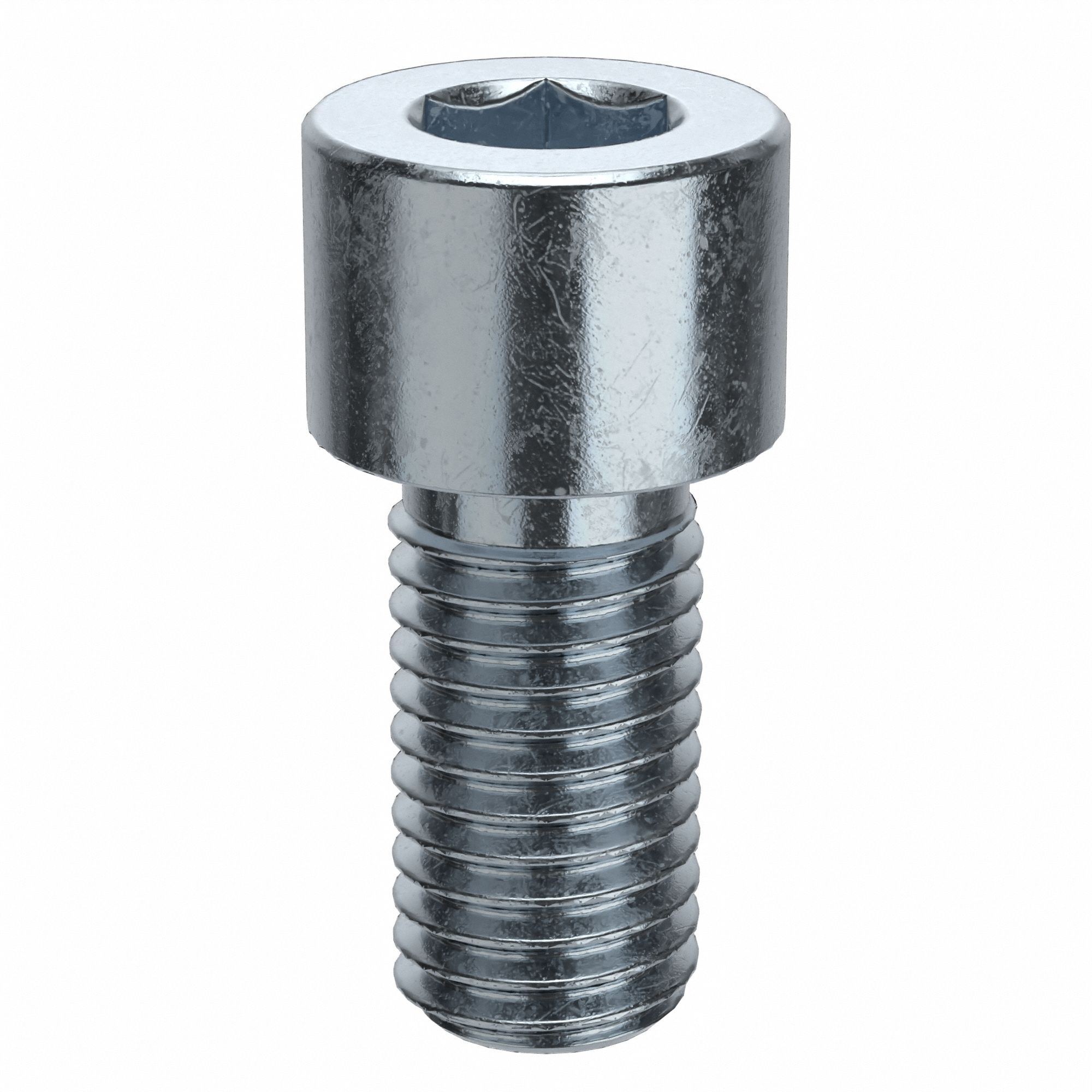 Socket Head Cap Screw: 1/4"-28 Thread Size, 1/2 in Lg, Std, Zinc Plated, Alloy Steel, 100 PK