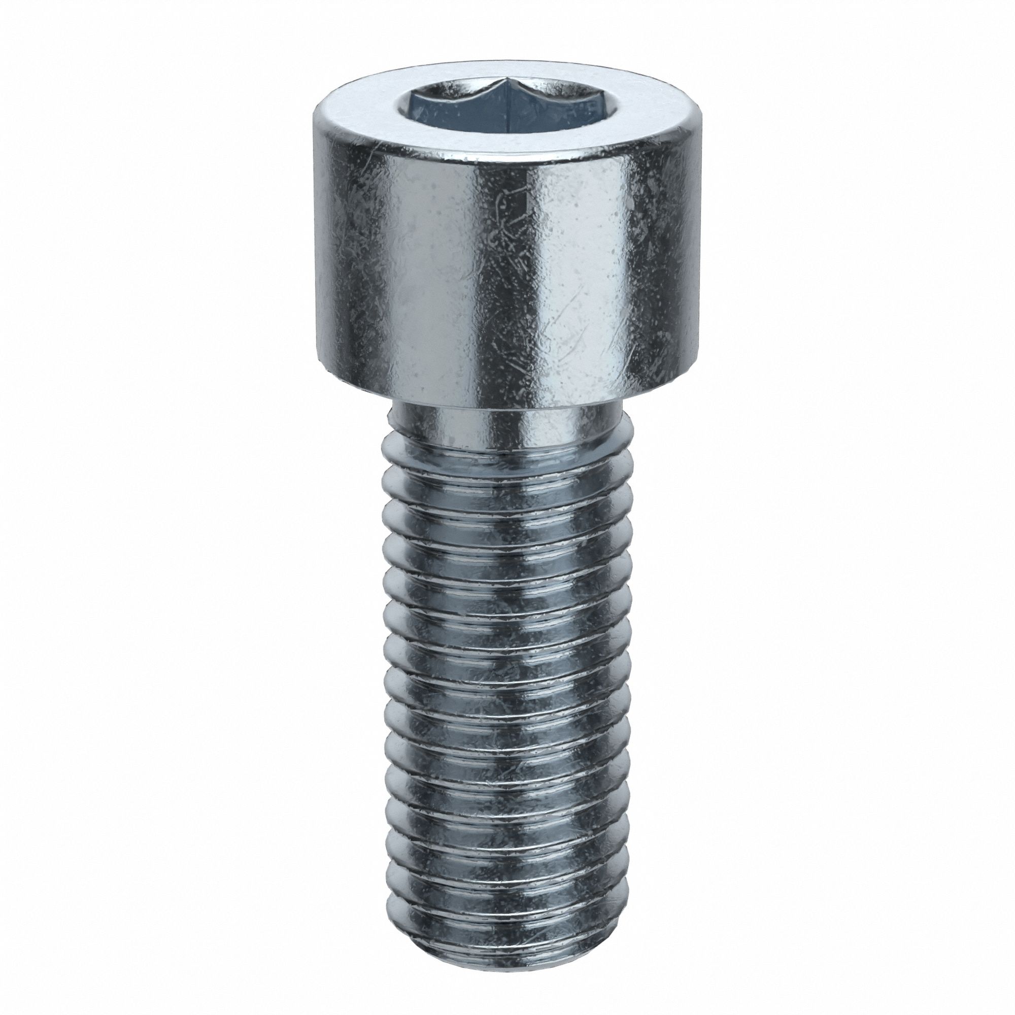 Socket Head Cap Screw: 1/4"-28 Thread Size, 5/8 in Lg, Std, Zinc Plated, Alloy Steel, 100 PK