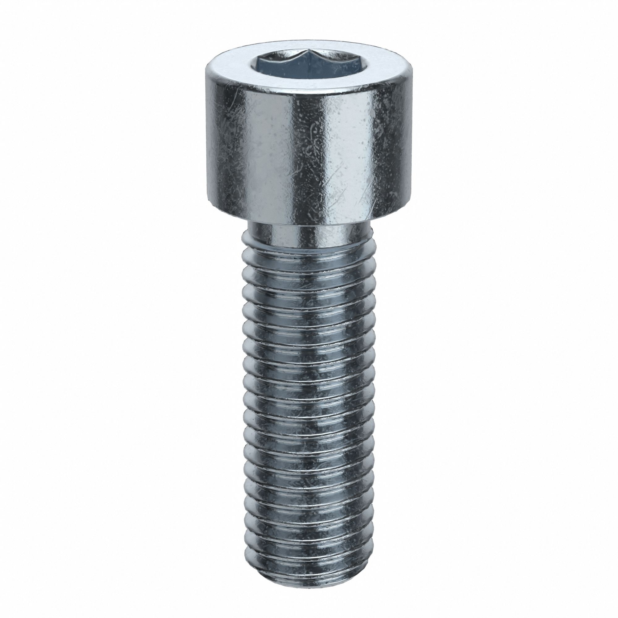 Socket Head Cap Screw: 1/4"-28 Thread Size, 3/4 in Lg, Std, Zinc Plated, Alloy Steel, 100 PK