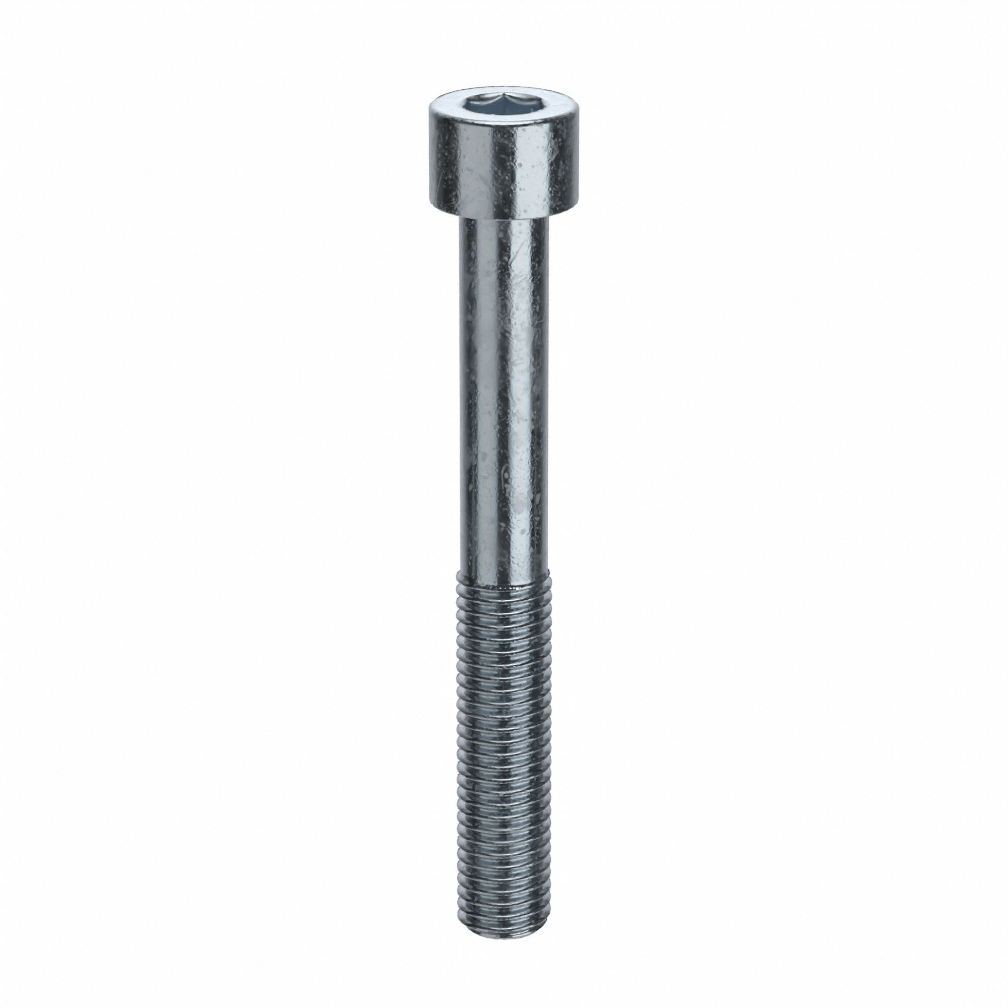 Socket Head Cap Screw: 1/4"-28 Thread Size, 2 in Lg, Std, Zinc Plated, Alloy Steel, 50 PK