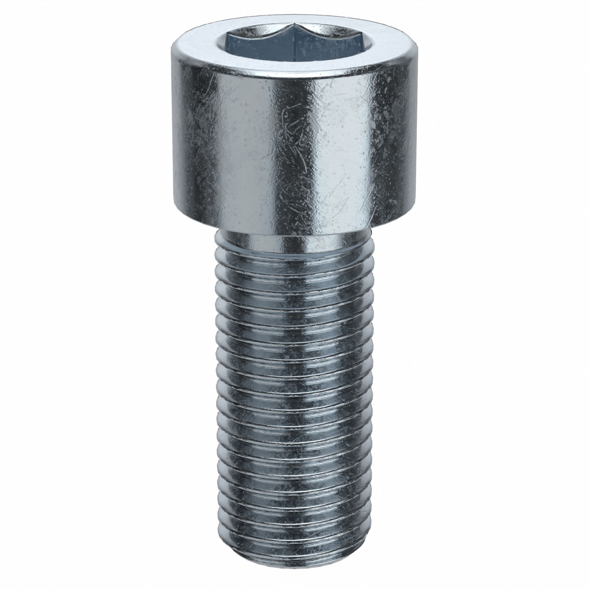 Socket Head Cap Screw: 3/8"-24 Thread Size, 7/8 in Lg, Std, Zinc Plated, Alloy Steel, 50 PK