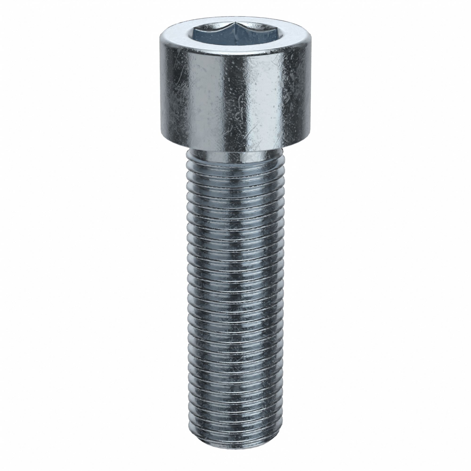 Socket Head Cap Screw: 3/8"-24 Thread Size, 1 1/4 in Lg, Std, Zinc Plated, Alloy Steel, 50 PK