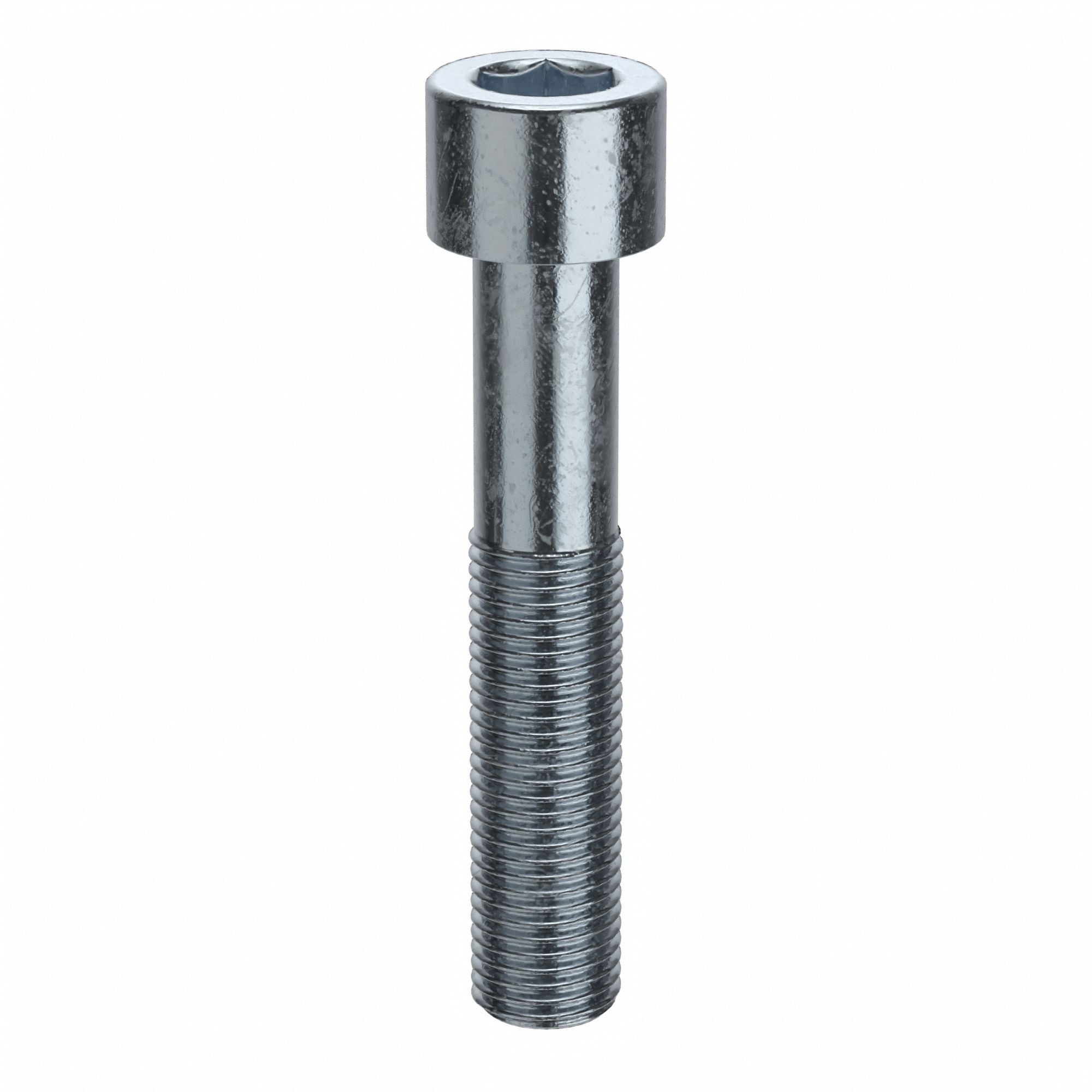 Socket Head Cap Screw: 3/8"-24 Thread Size, 2 in Lg, Std, Zinc Plated, Alloy Steel, 25 PK