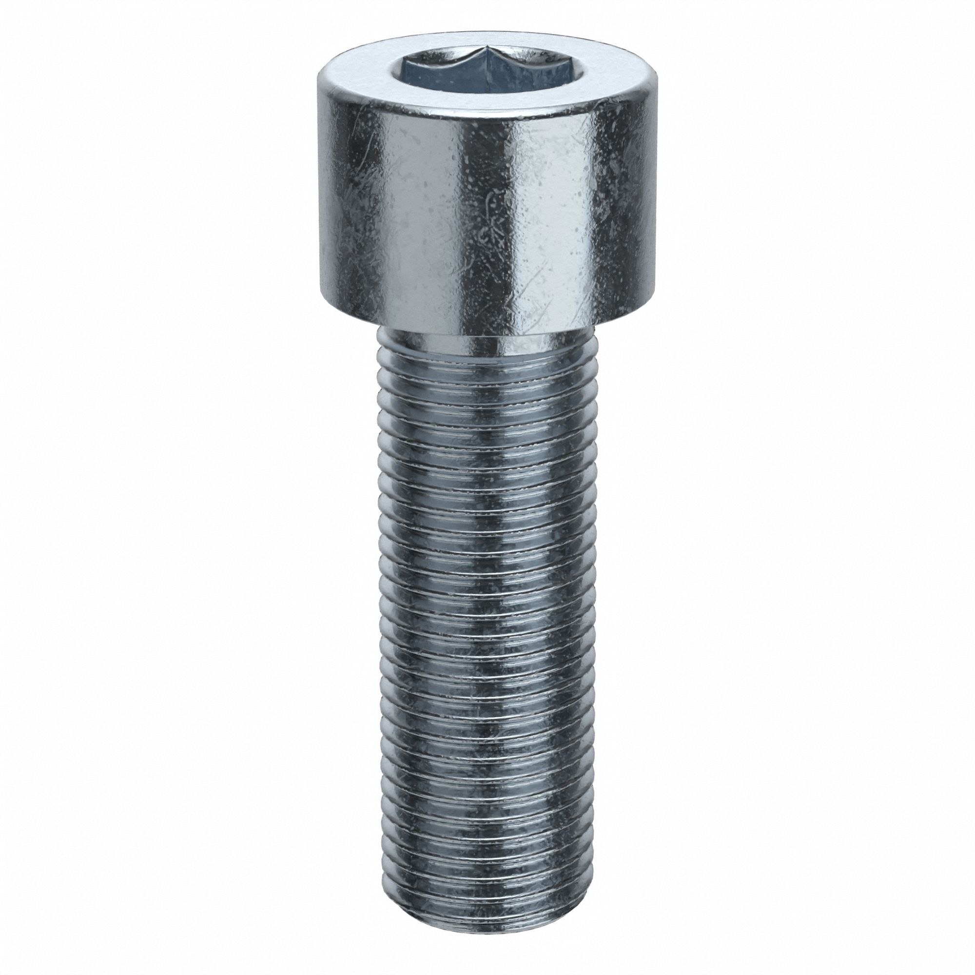 Socket Head Cap Screw: 1/2"-20 Thread Size, 1 1/2 in Lg, Std, Zinc Plated, Alloy Steel, 10 PK