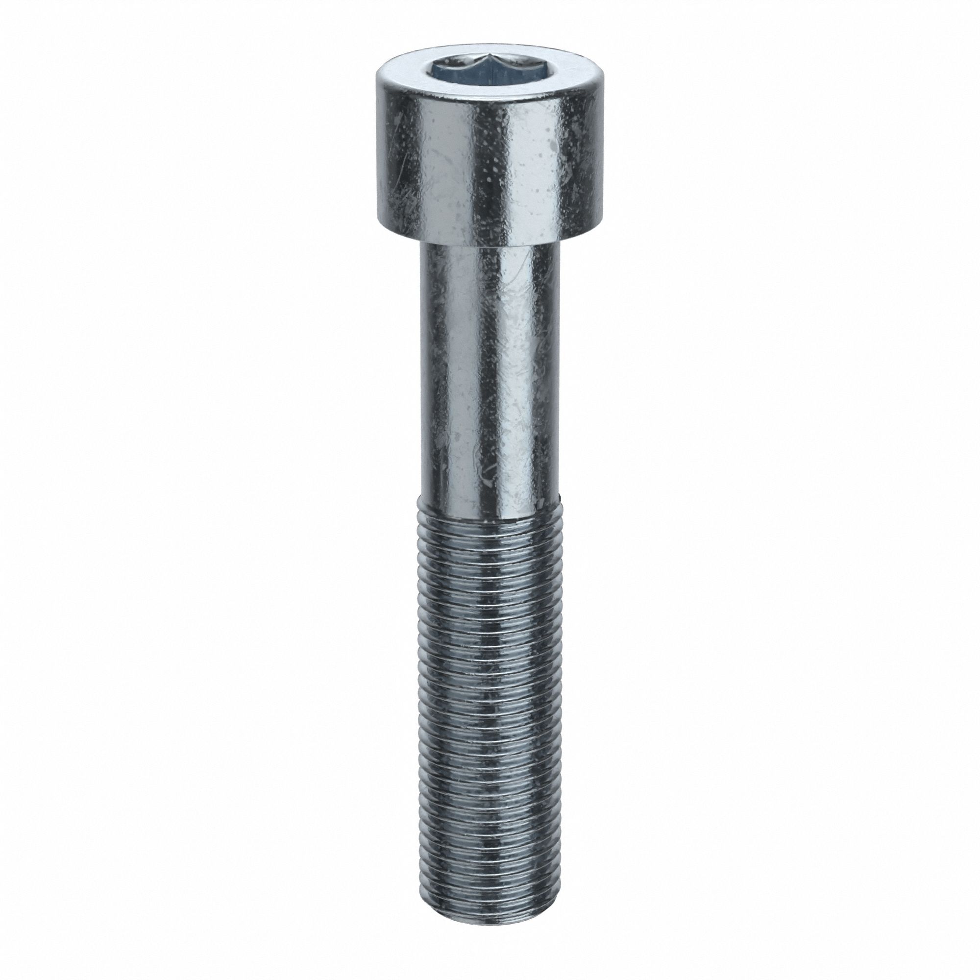 Socket Head Cap Screw: 1/2"-20 Thread Size, 2 1/2 in Lg, Std, Zinc Plated, Alloy Steel, 10 PK