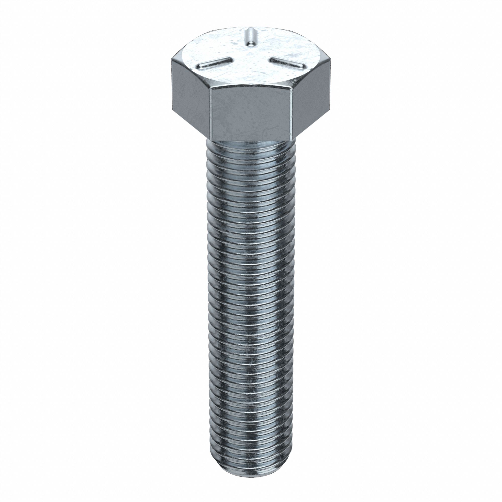 Hex Tap Bolt: Steel, Grade 5, Zinc Plated, 3/4"-10, Coarse, 3 1/2 in lg, Globally Sourced, 5 PK