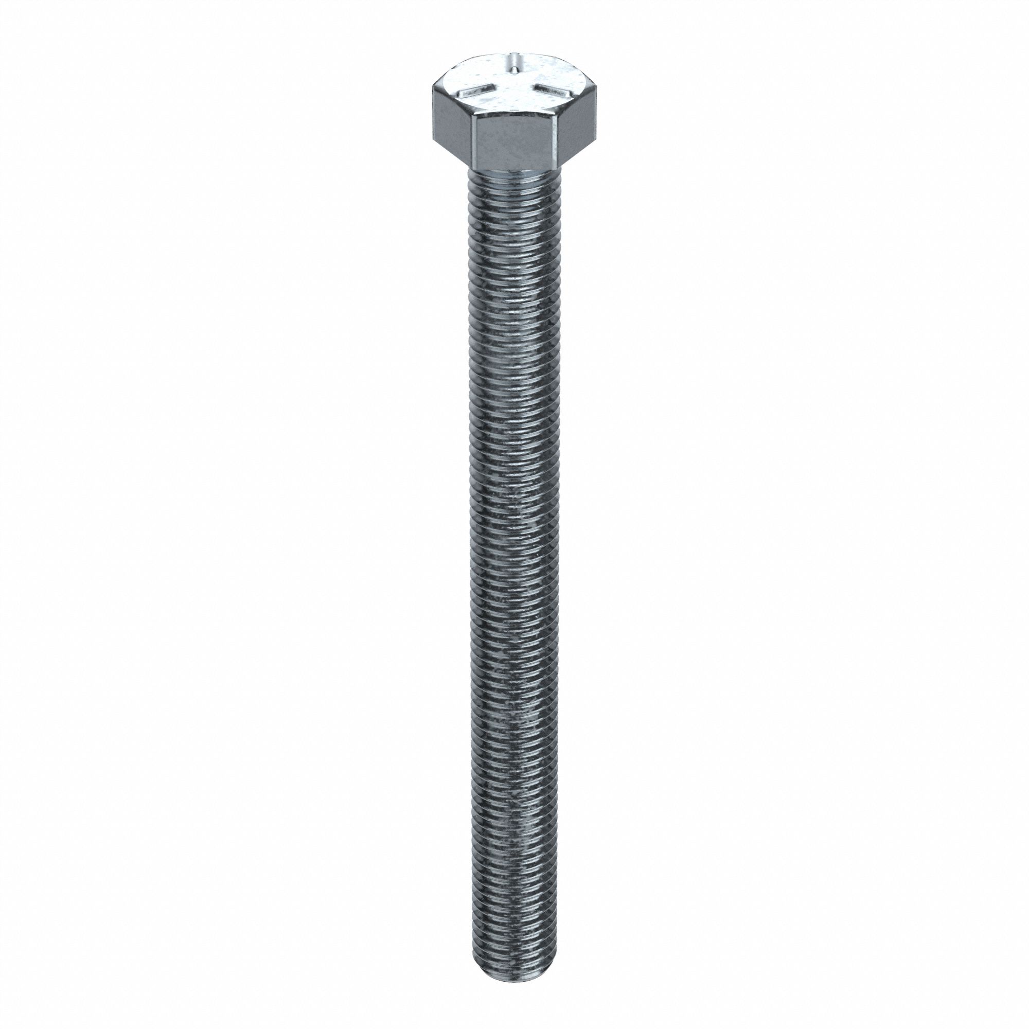 Hex Head Cap Screw: Steel, Grade 5, Zinc Plated, 3/4"-10, Coarse, 7 1/2 in lg, Fully Threaded, 5 PK