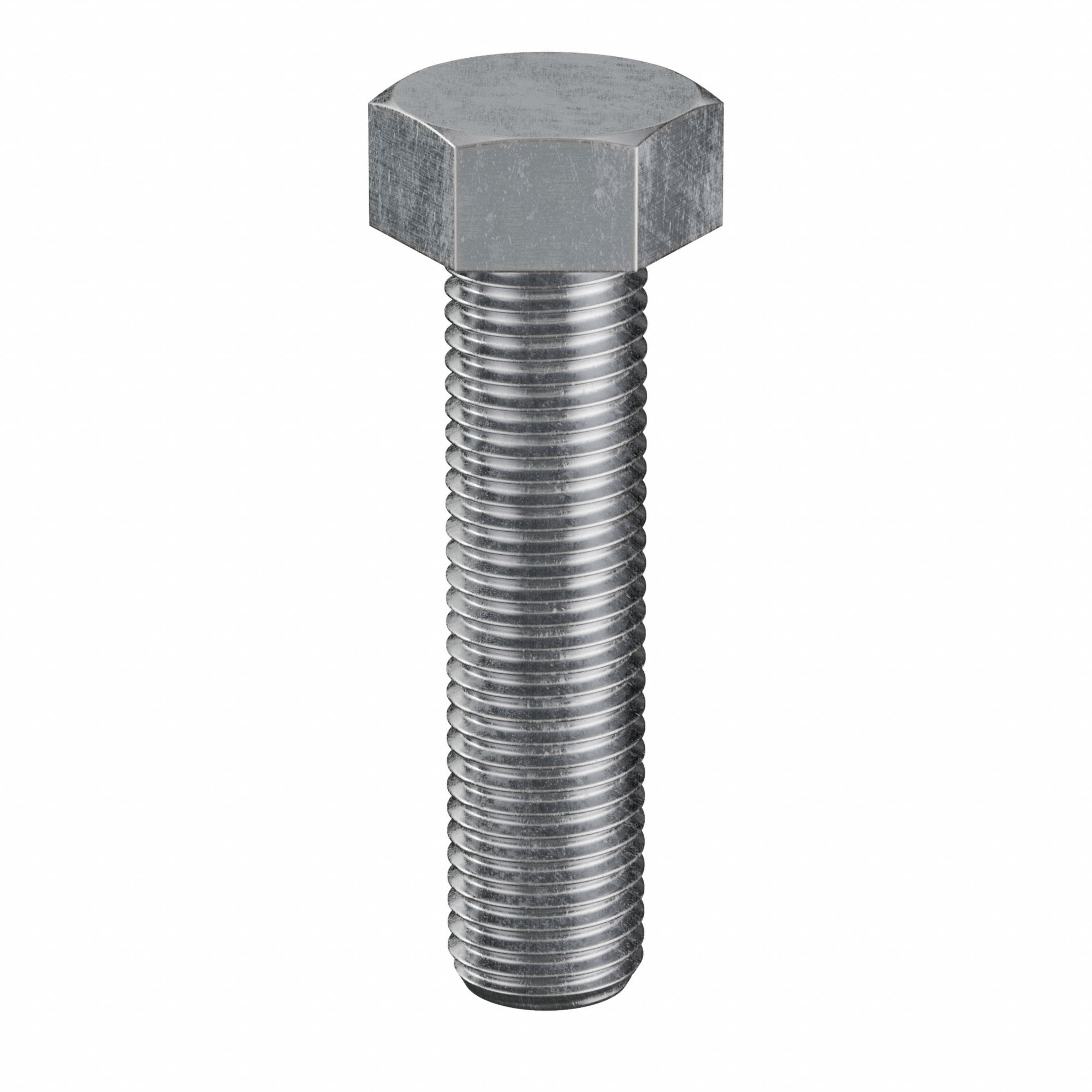 Hex Tap Bolt: Steel, Grade 5, Zinc Plated, 1"-8, Coarse, 4 in lg, Globally Sourced, Inch, 5 PK