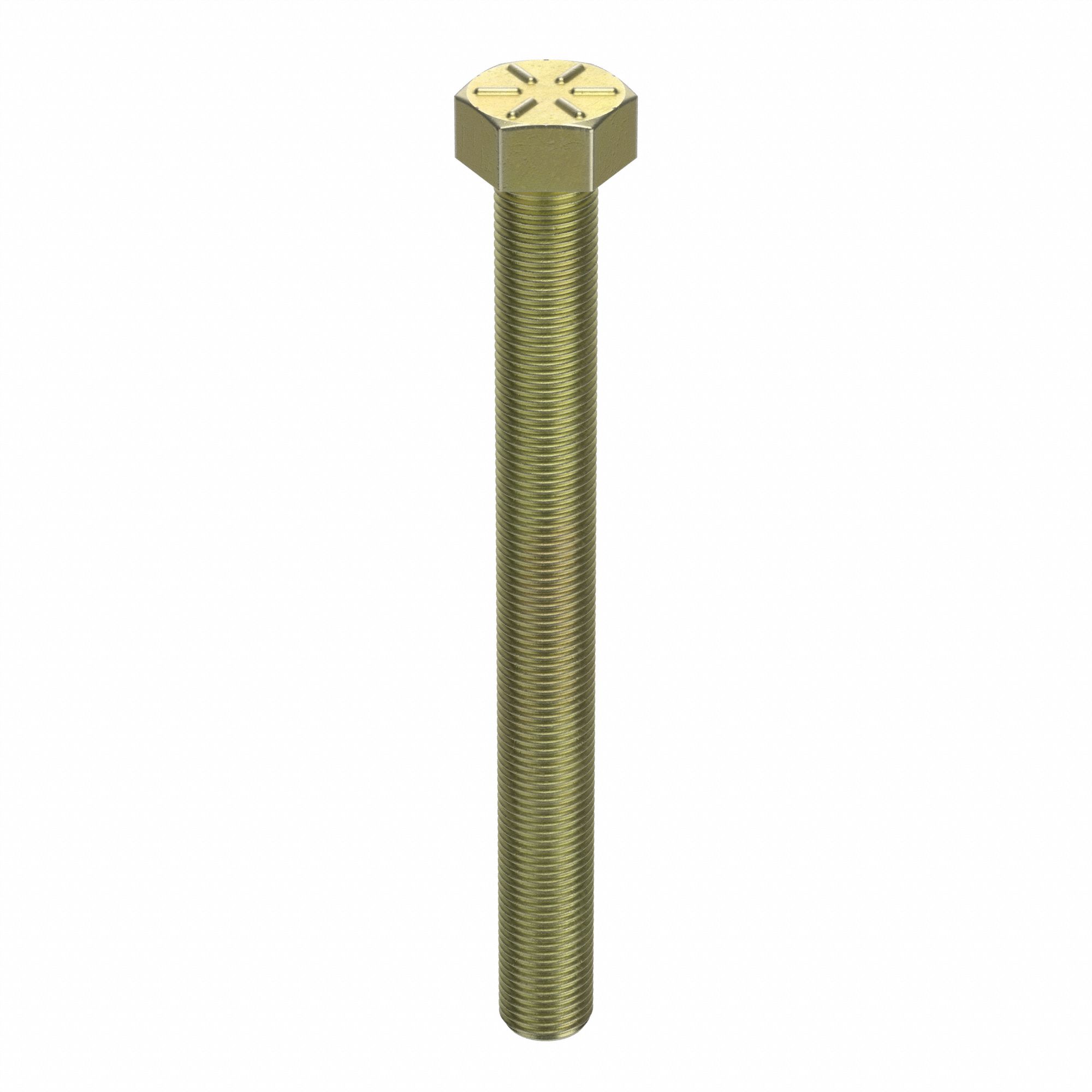 Hex Tap Bolt: Steel, Grade 8, Zinc Yellow, 1/2"-20, Fine, 5 in lg, Globally Sourced, Inch, 5 PK
